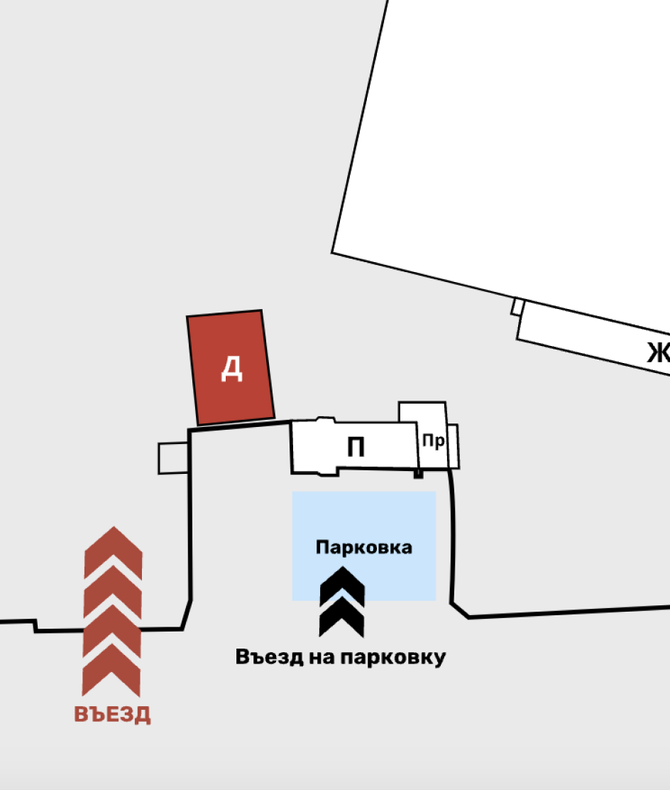 Расположение корпуса Л на территории комплекса